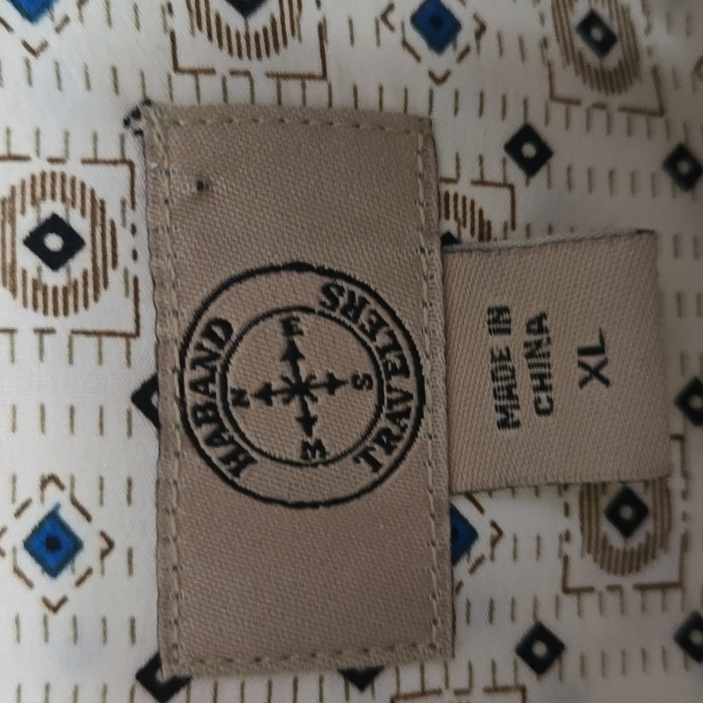 Haband Travelers Cream Patterned Shirt - Picture 4 of 11